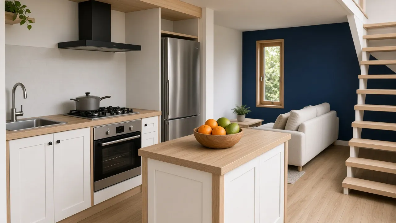 Dapur terbuka Rumah Loft 6x4